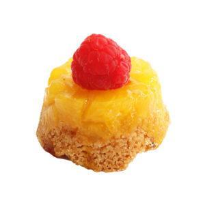 Mini Pineapple Tart Tatin with Raspberry