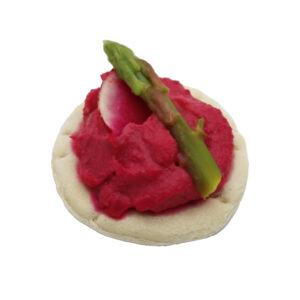 Beetroot Hummus and Asparagus